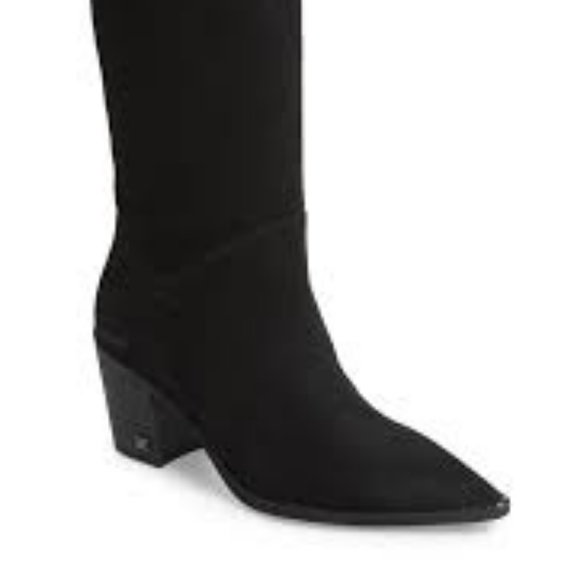 $225 Women's Sz 9 Sam Edelman Leahla Suede Pointy Toe Mid 👢boots - Picture 8 of 9